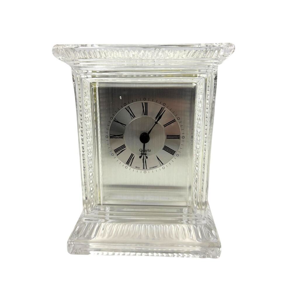VTG‎ Godinger Clock Hechinger Full Lead Crystal Quartz West Germany 1980s